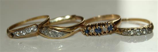 Gold dress rings